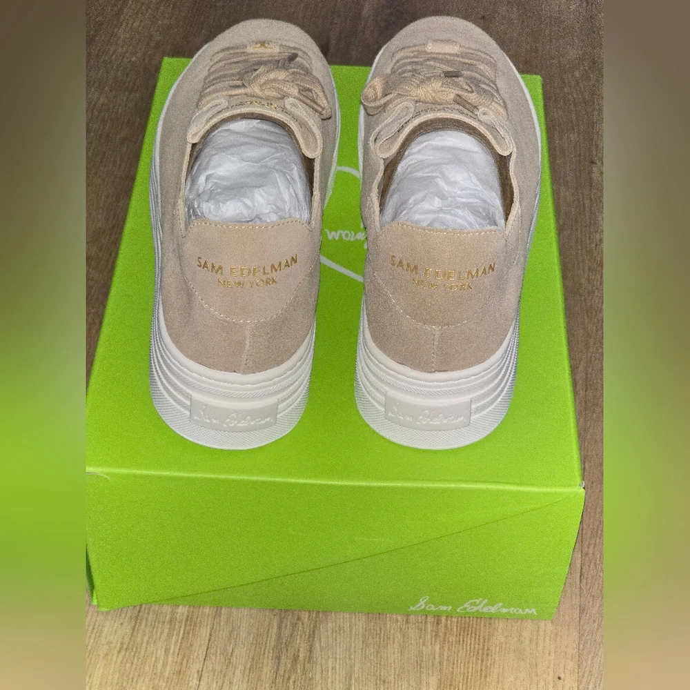 Sam Edelman Pippy Taupe Suede Platform Sneakers – 7.5M – NIB - Picture 10 of 13